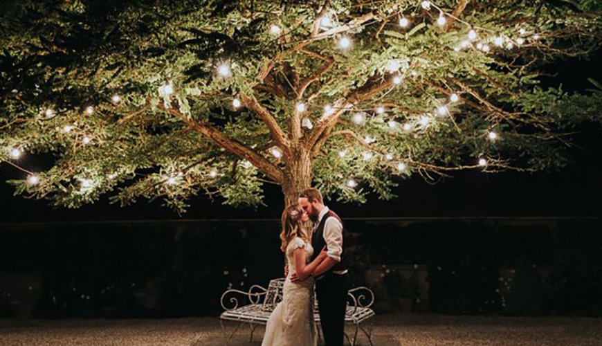 Arredo con luci matrimonio