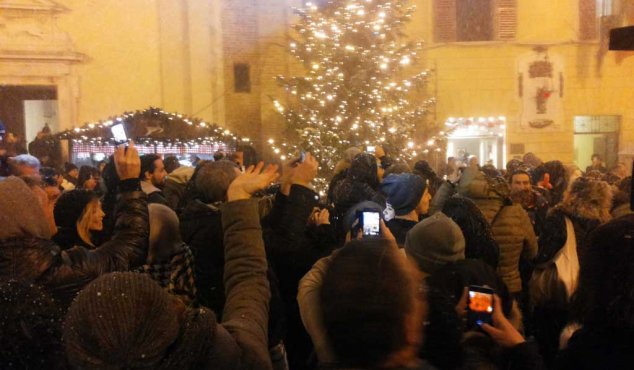 E' Natale a Mombaroccio - nevicata