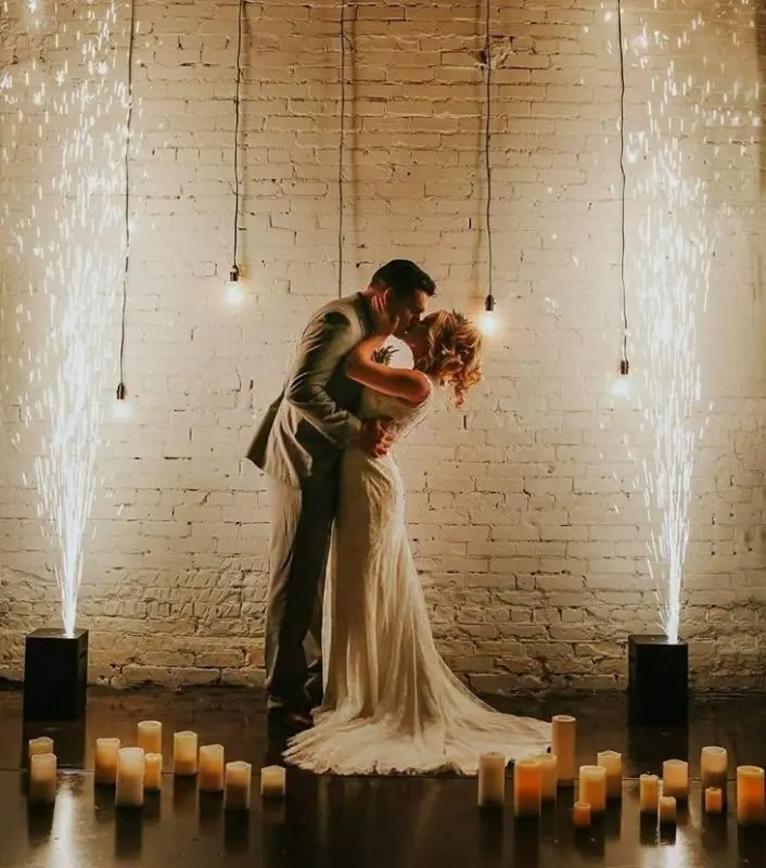 fontane luminose fredde e danzanti per il tuo matrimonio scintillante